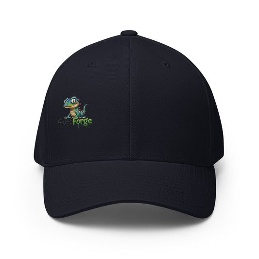FluffForge Classic FlexFit Hat in dark navy - front view