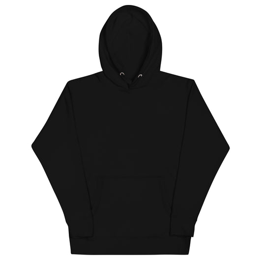 F*UCKOFFEE Hoodie in black - front view with coffee graphic