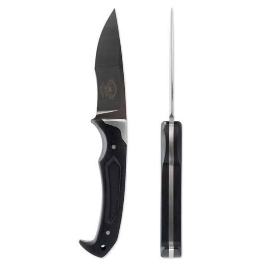 MDV LUX survival knife in black - alternate view