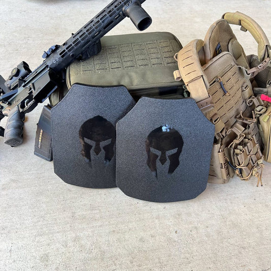 Spartan Level III+ AR550 Steel Body Armor plates - set of 2
