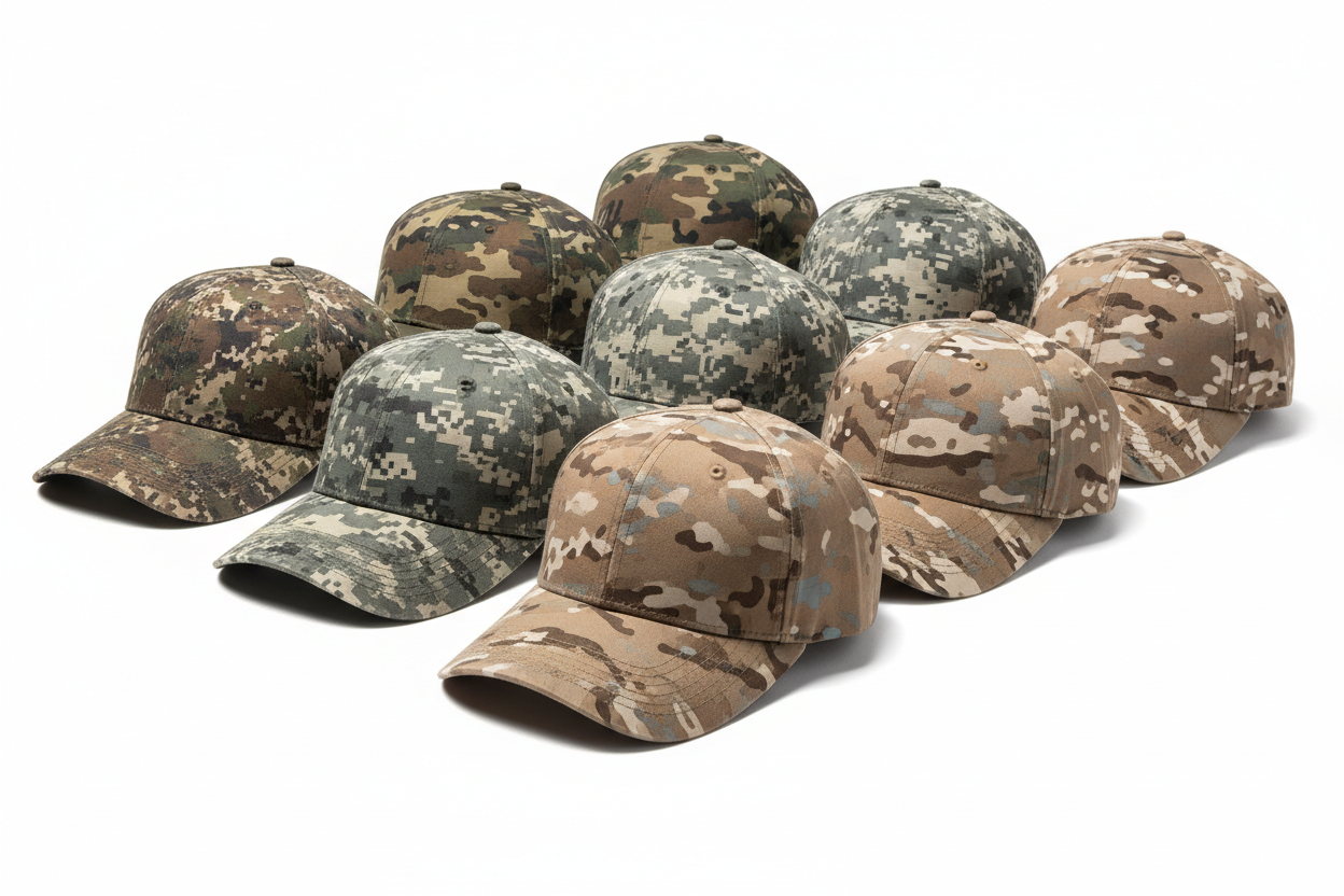 camo flex fit hats