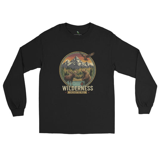 Outlander Long Sleeve Tee in black - front view