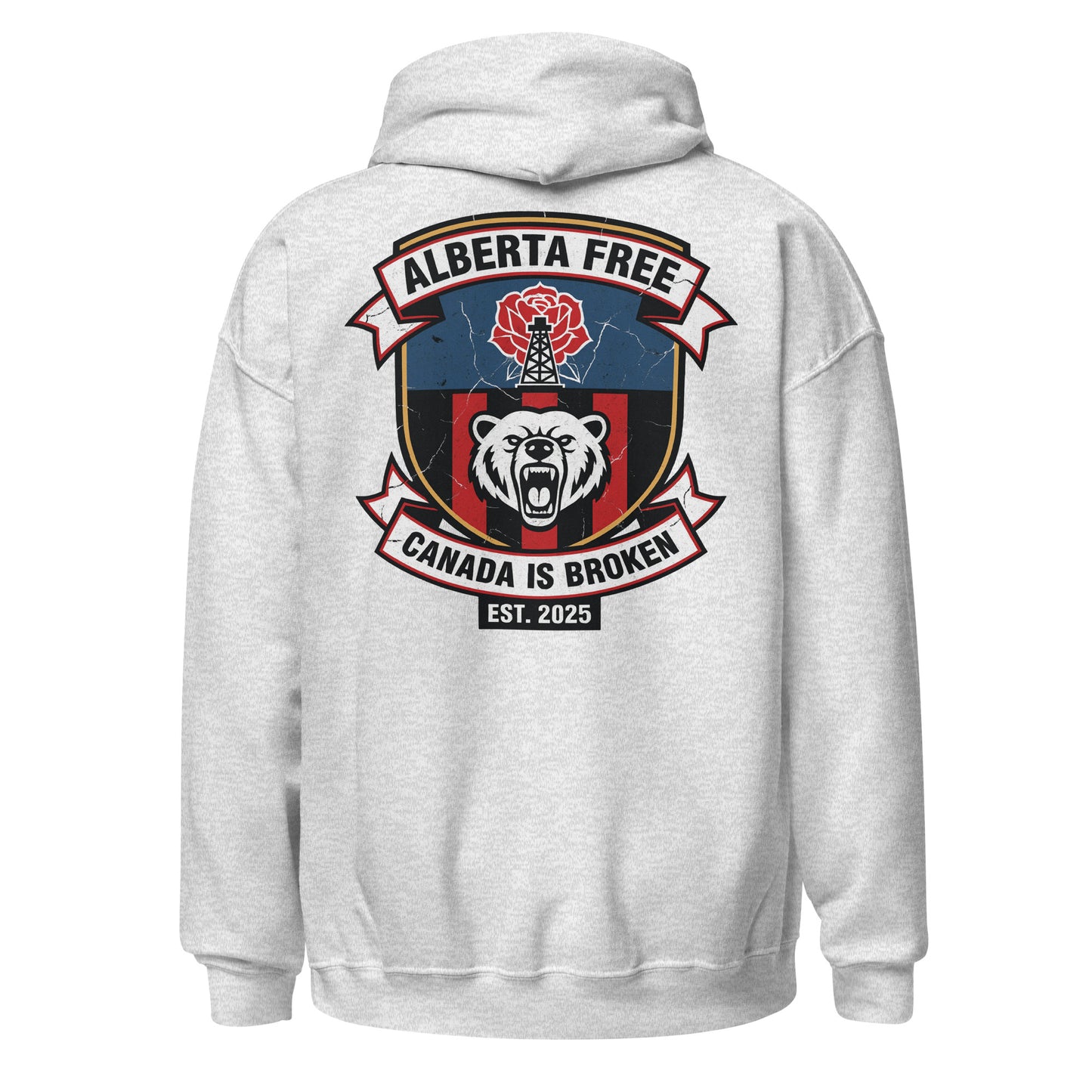 Alberta Independence Hoodie in ash - back view