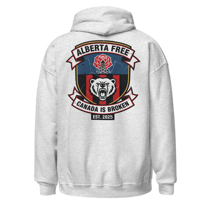 Alberta Independence Hoodie in ash - back view