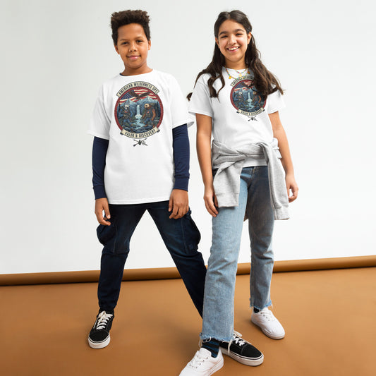 Youth Classic Tee in white - front view